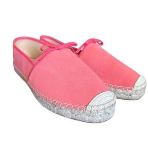Talbots Izzy Pink Suede Espadrille Slip-On Shoes